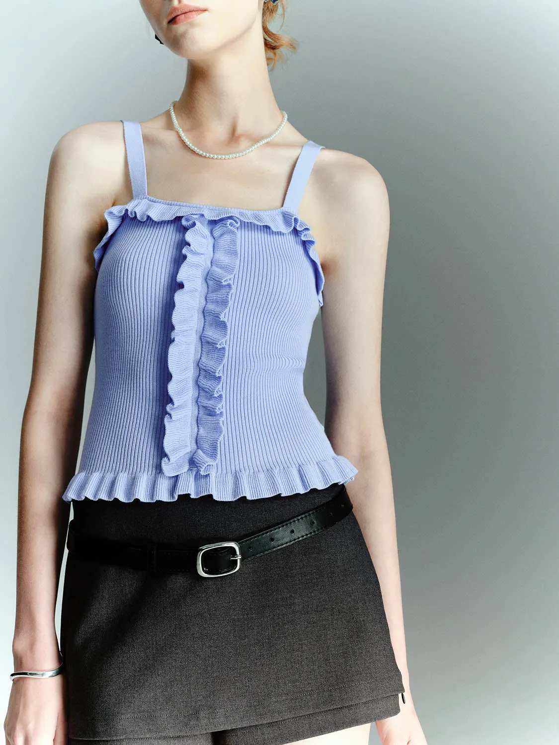 Skinny Knitted Cami Tops sold by Urban Revivo product image thumbnail 5