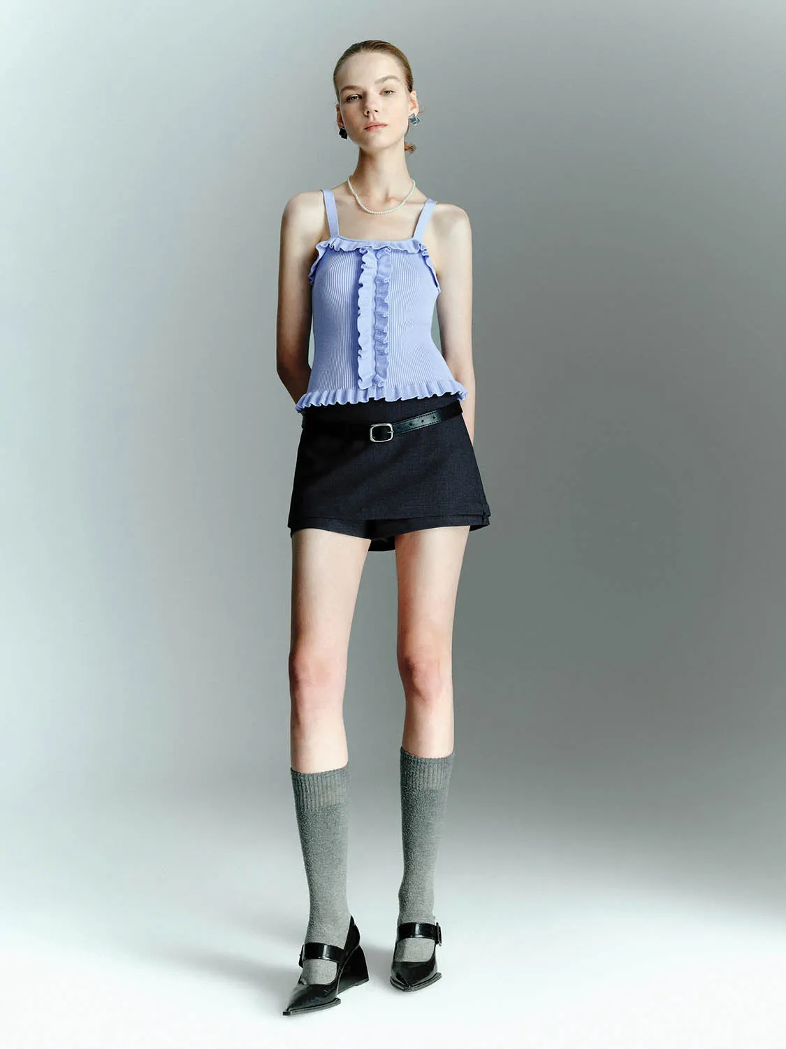Skinny Knitted Cami Tops sold by Urban Revivo product image thumbnail 3