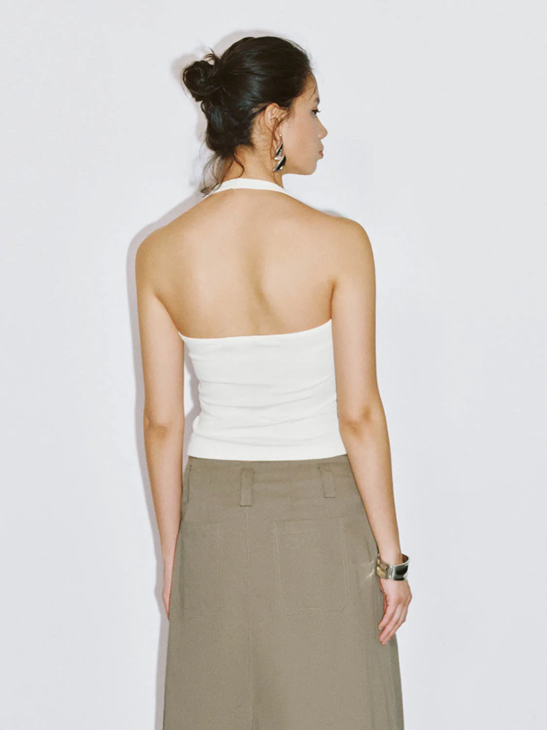 Halter Neck Skinny Tank Tops sold by Urban Revivo product image thumbnail 2