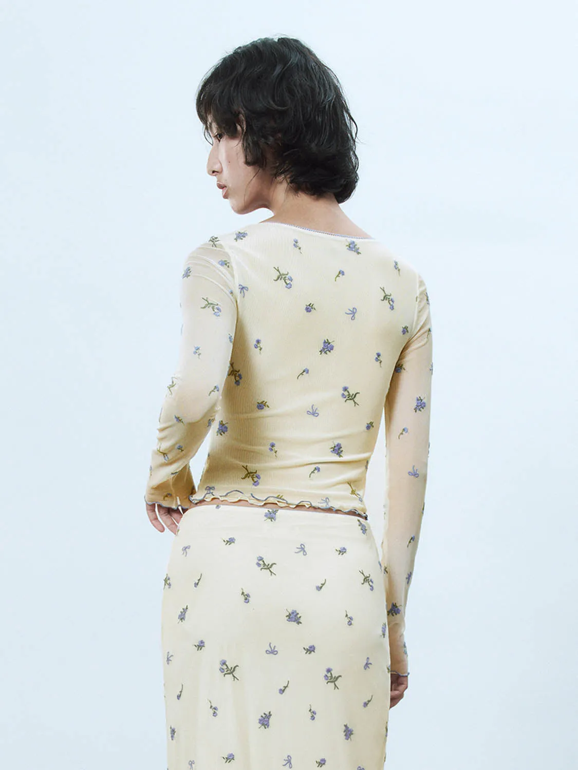 Skinny Floral T-Shirts sold by Urban Revivo product image thumbnail 2