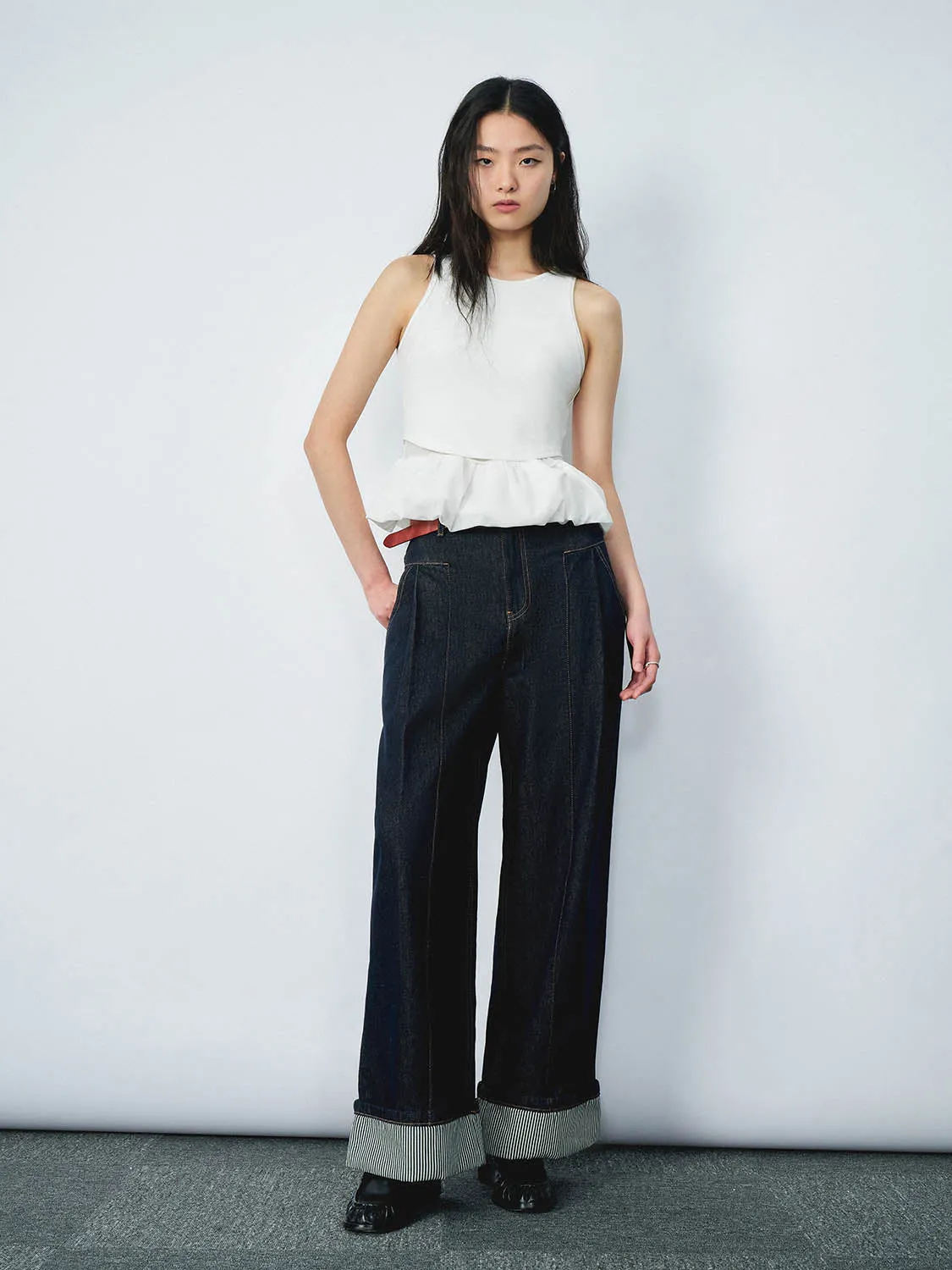 Ruffle Hem Skinny Tank Tops sold by Urban Revivo product image thumbnail 5