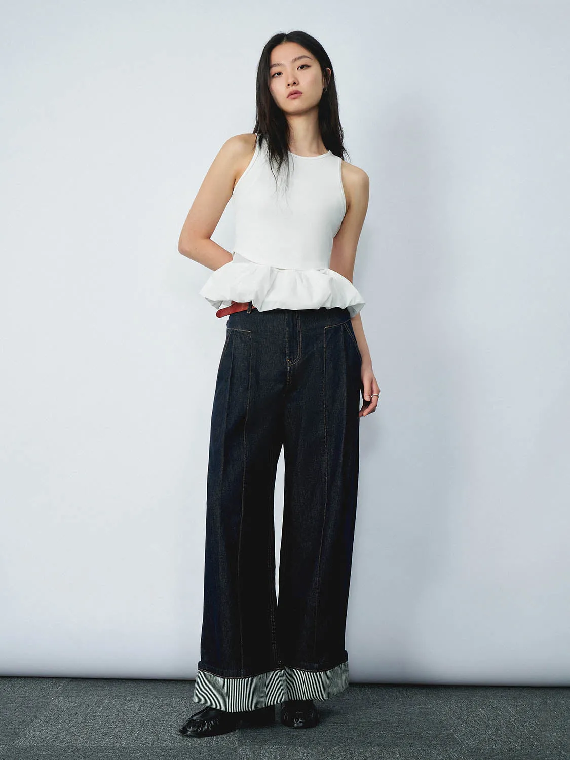 Ruffle Hem Skinny Tank Tops sold by Urban Revivo product image thumbnail 3