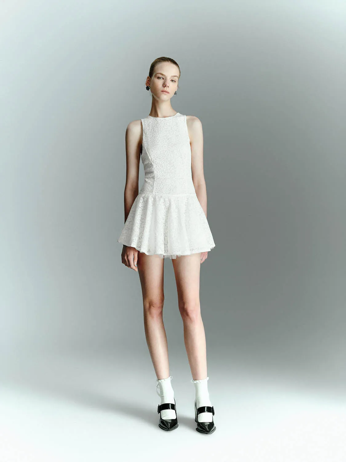 Lace Sleeveless A-Line Dresses sold by Urban Revivo product image thumbnail 4