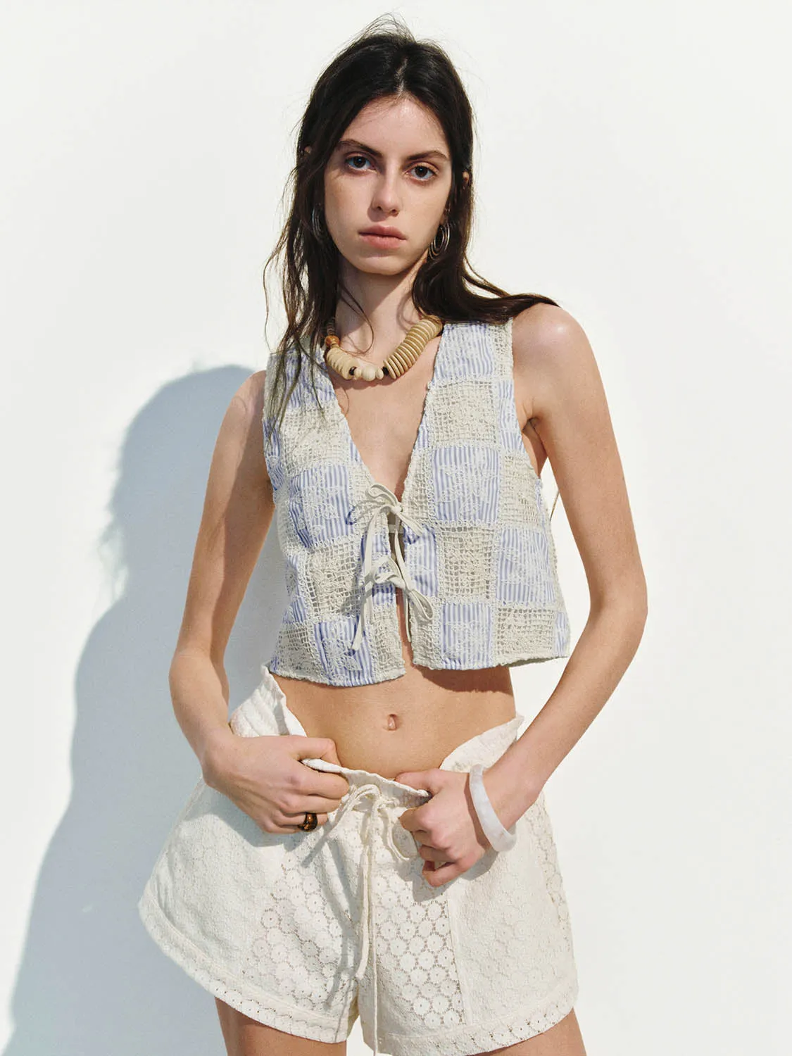 Lace Front Leisure Vests sold by Urban Revivo