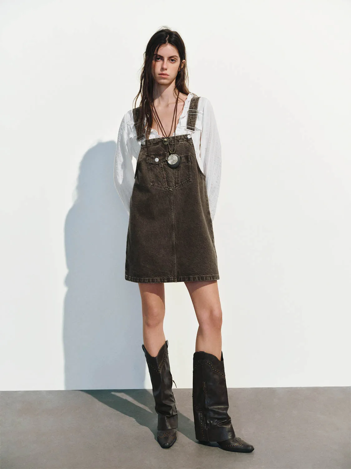 Denim Pinafore Dresses sold by Urban Revivo product image thumbnail 3