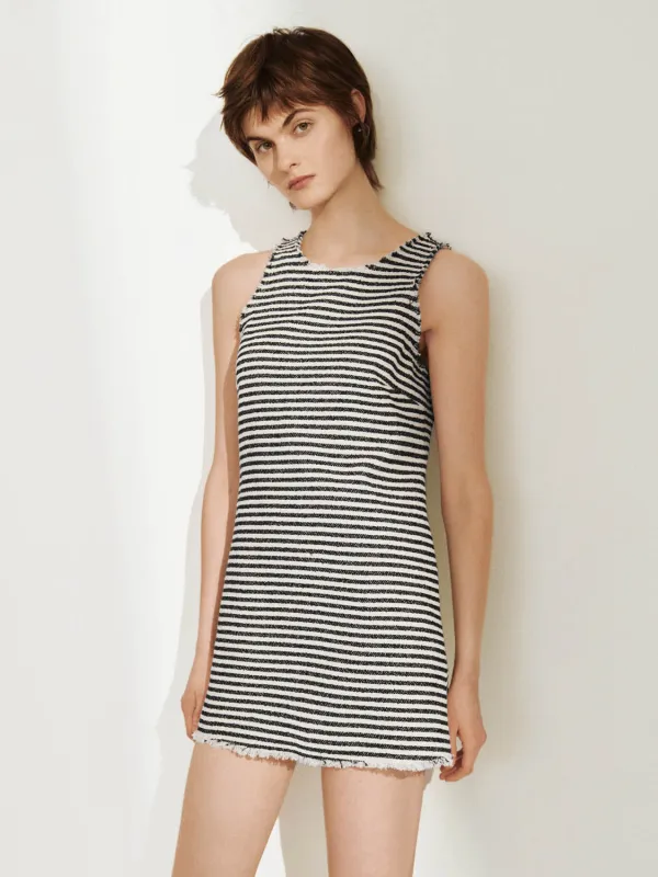 Striped Sleeveless A-Line Dresses sold by Urban Revivo