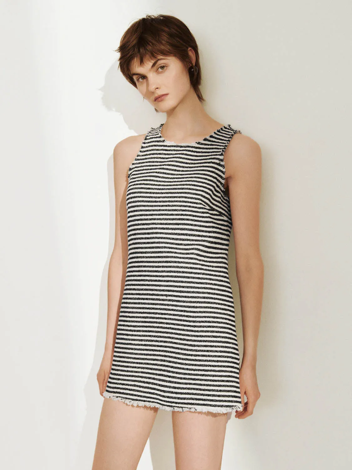 Striped Sleeveless A-Line Dresses sold by Urban Revivo