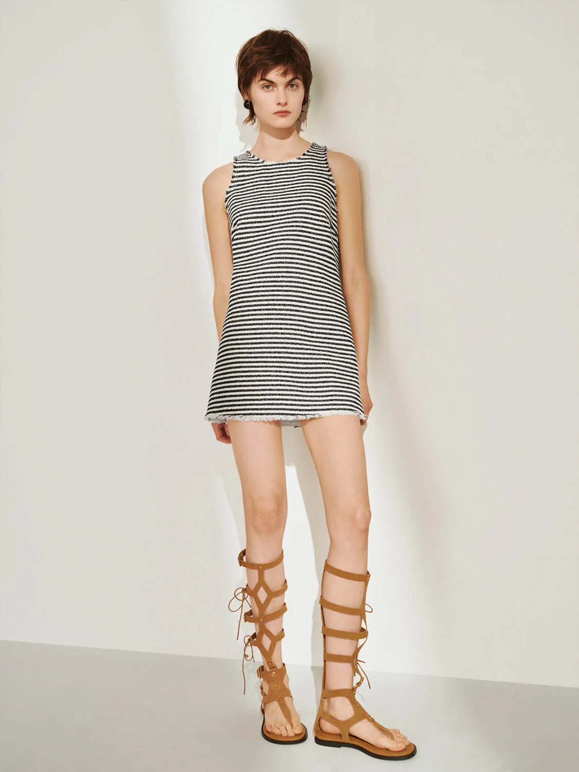 Striped Sleeveless A-Line Dresses sold by Urban Revivo product image thumbnail 4