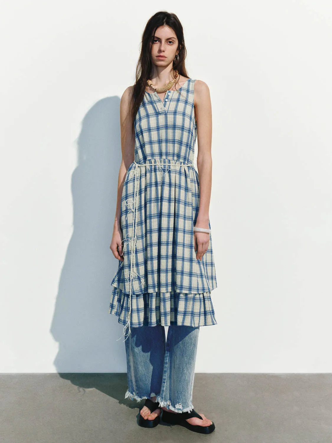 Checkered A-Line Dresses sold by Urban Revivo