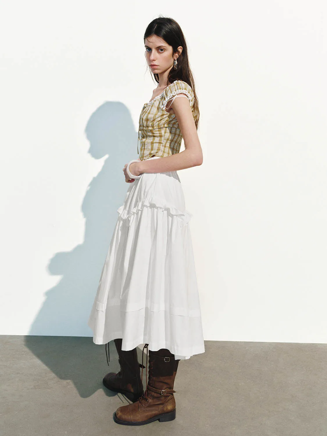 Ruffle Hem A-Line Skirts sold by Urban Revivo product image thumbnail 5