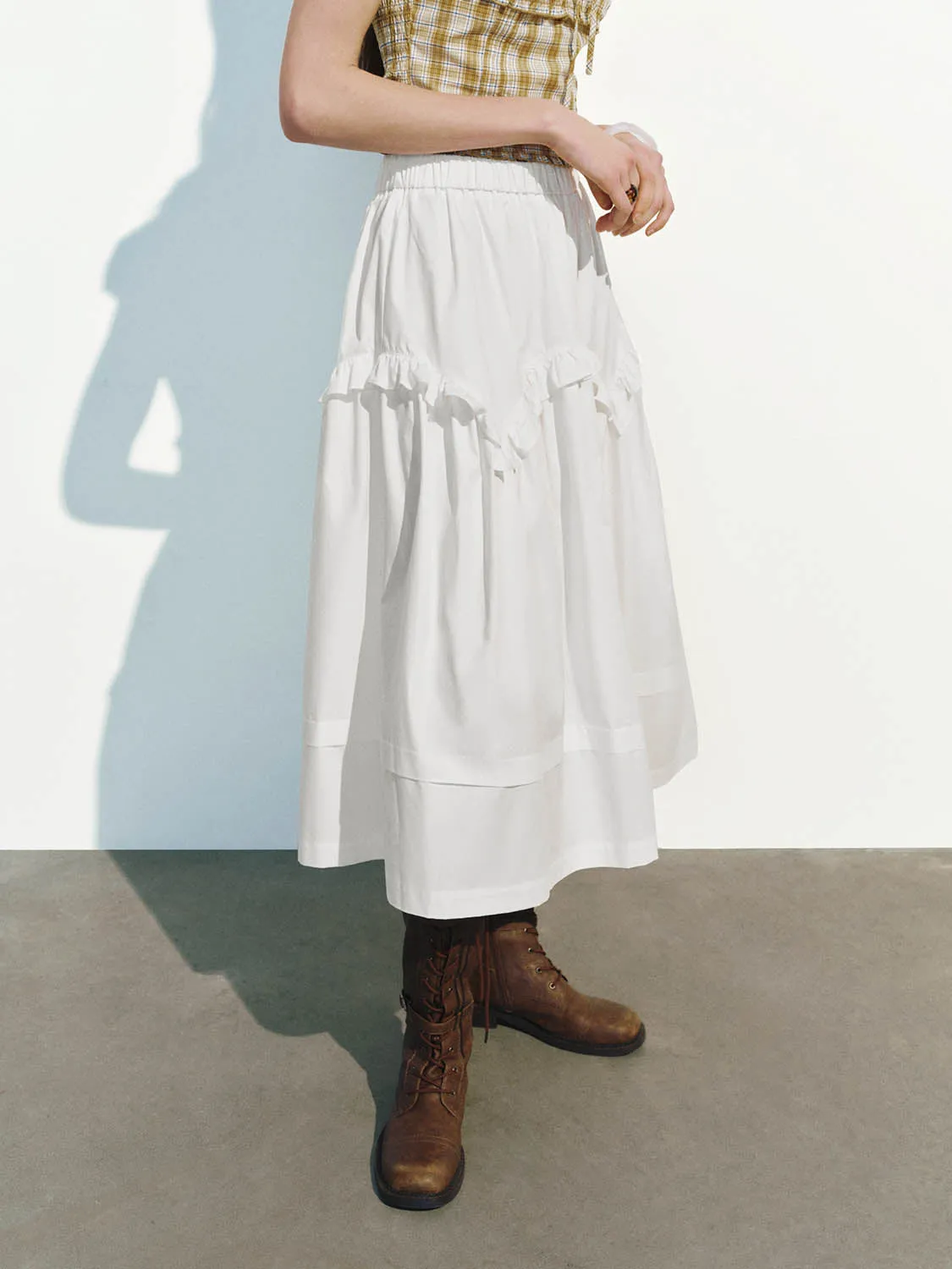 Ruffle Hem A-Line Skirts sold by Urban Revivo product image thumbnail 3