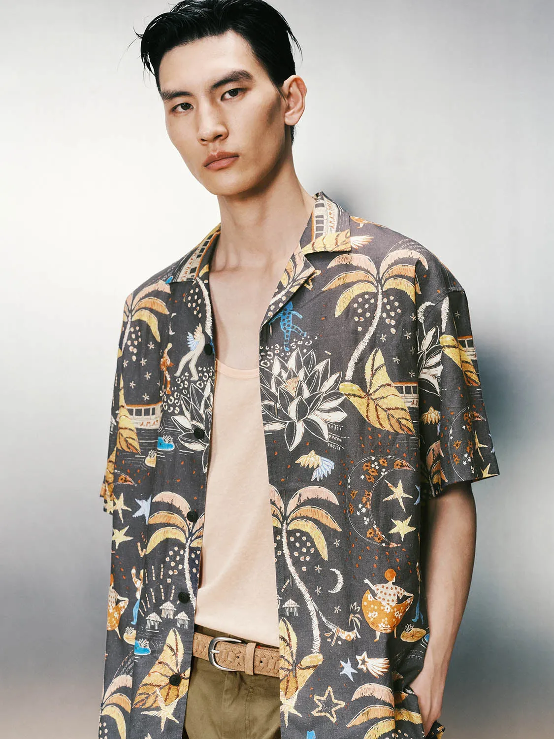 Printed Short Sleeve Shirts sold by Urban Revivo product image thumbnail 3