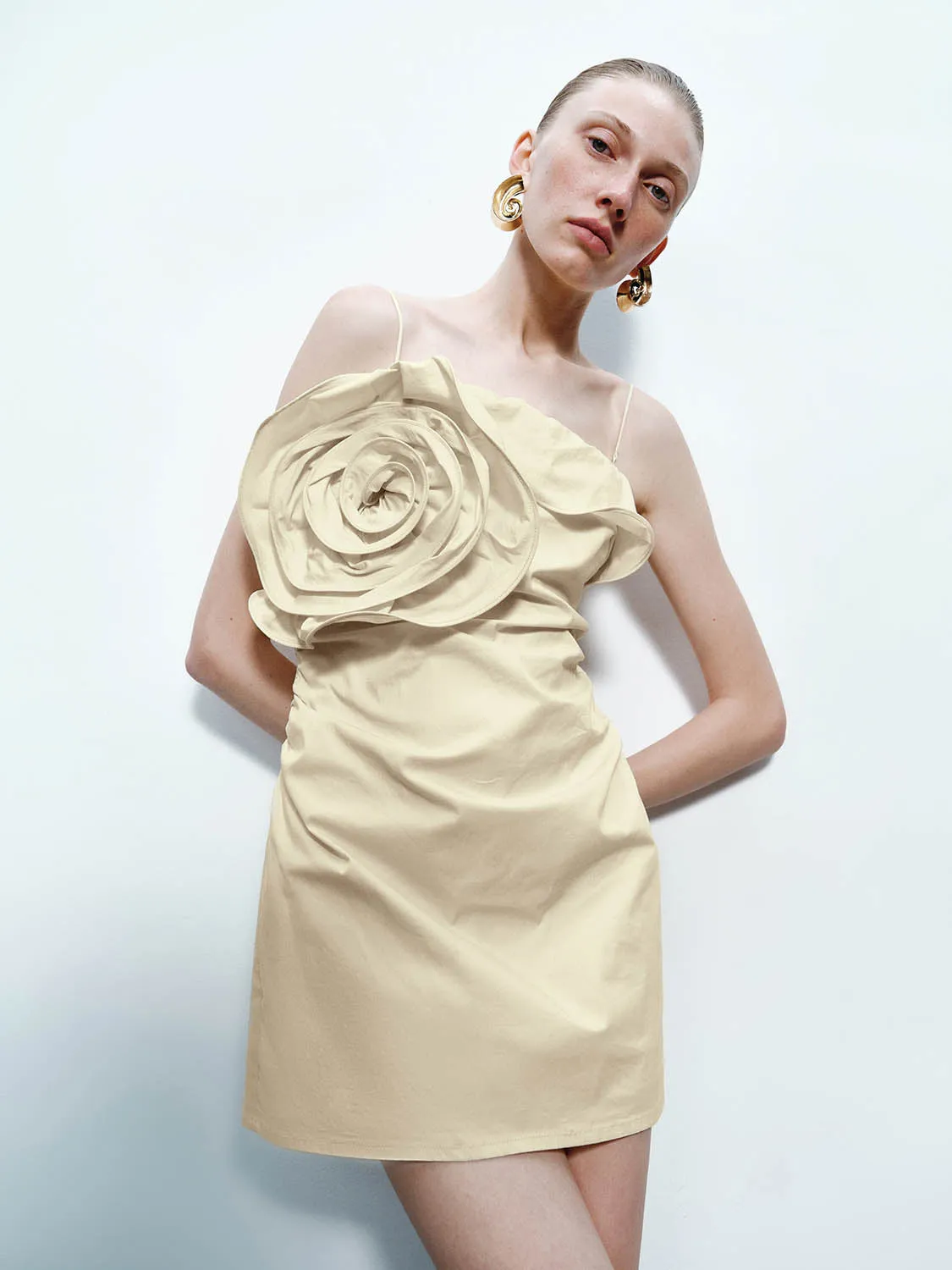 Flower Décor Cami A-Line Dresses sold by Urban Revivo