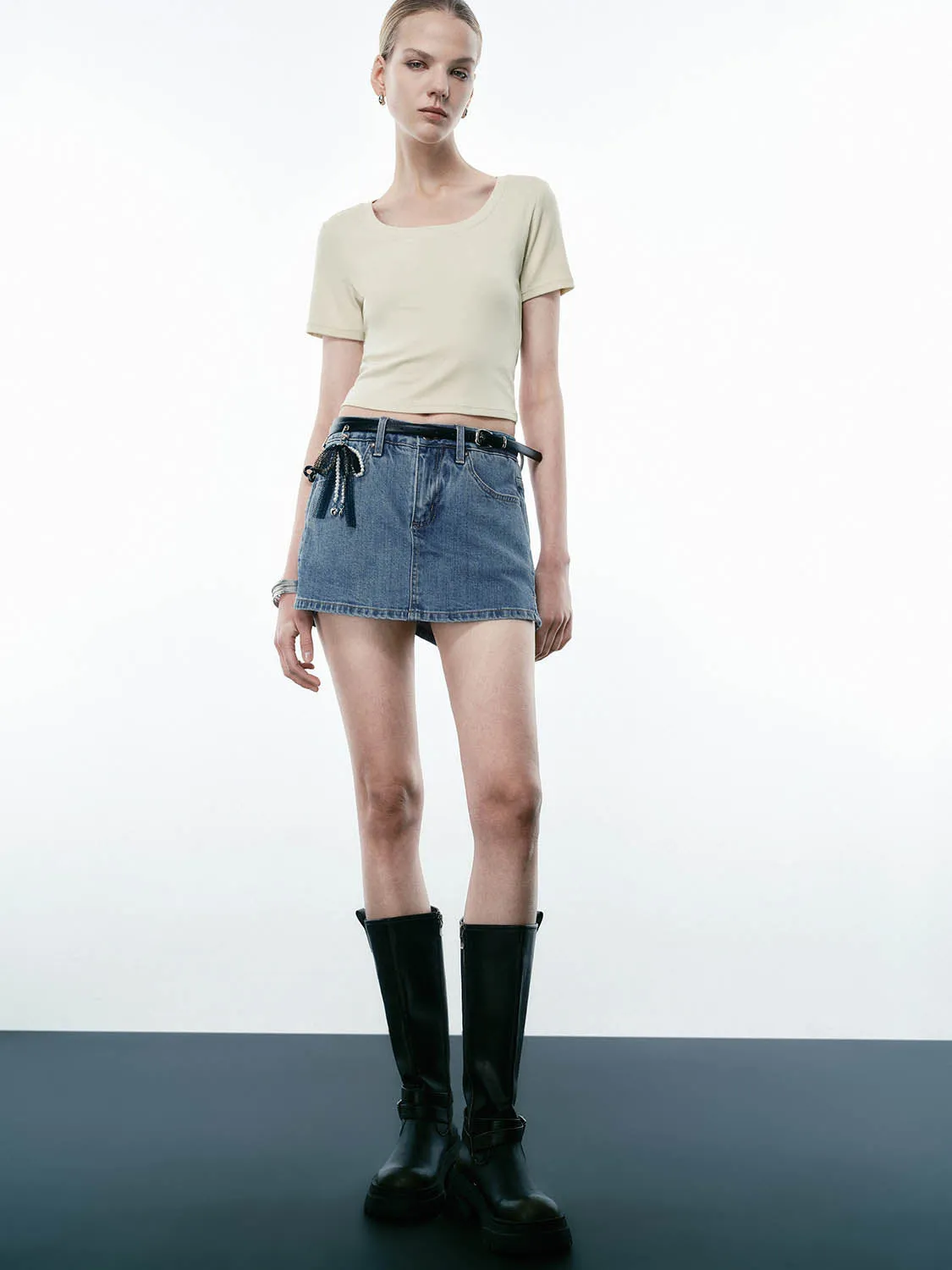 Denim Shorts sold by Urban Revivo product image thumbnail 4