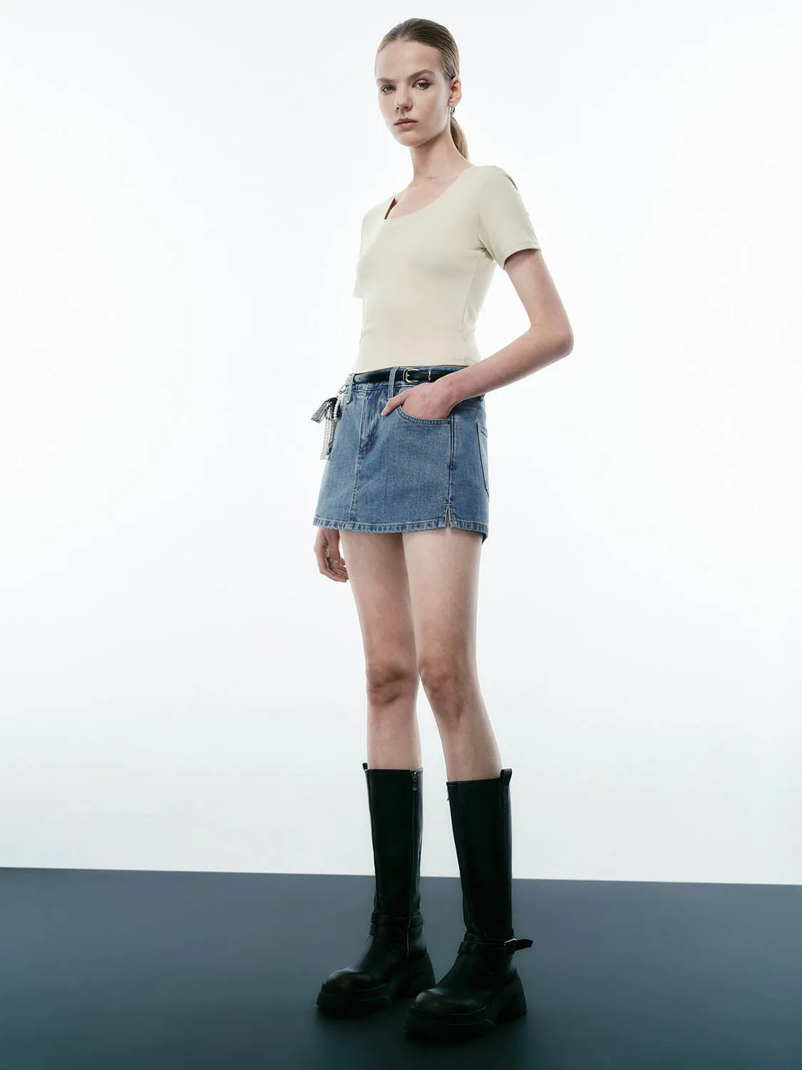 Denim Shorts sold by Urban Revivo product image thumbnail 5