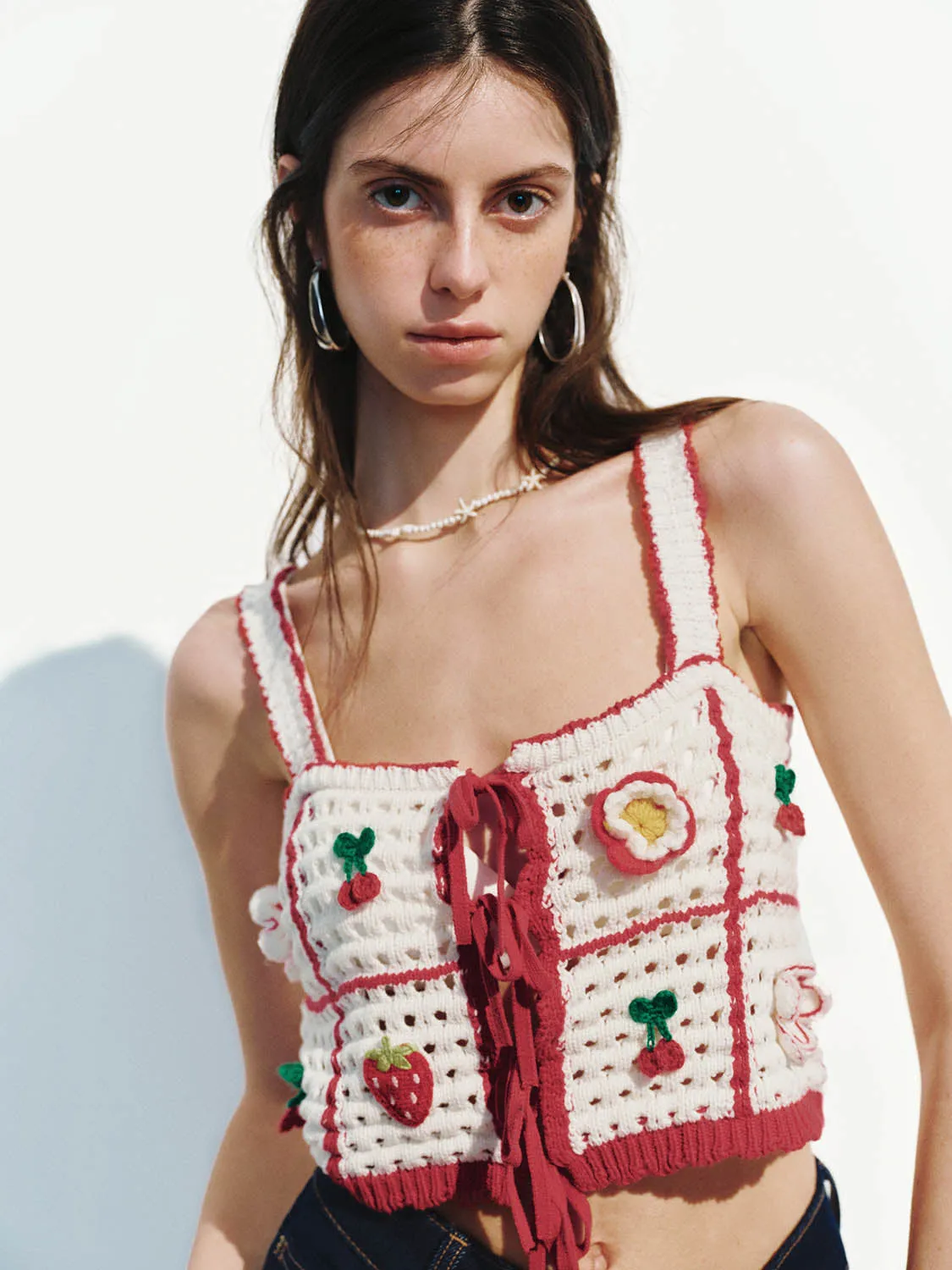 Crochet Knitted Cami Tops sold by Urban Revivo product image thumbnail 3