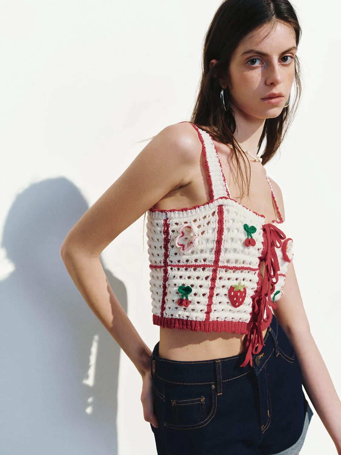 Crochet Knitted Cami Tops sold by Urban Revivo product image thumbnail 2