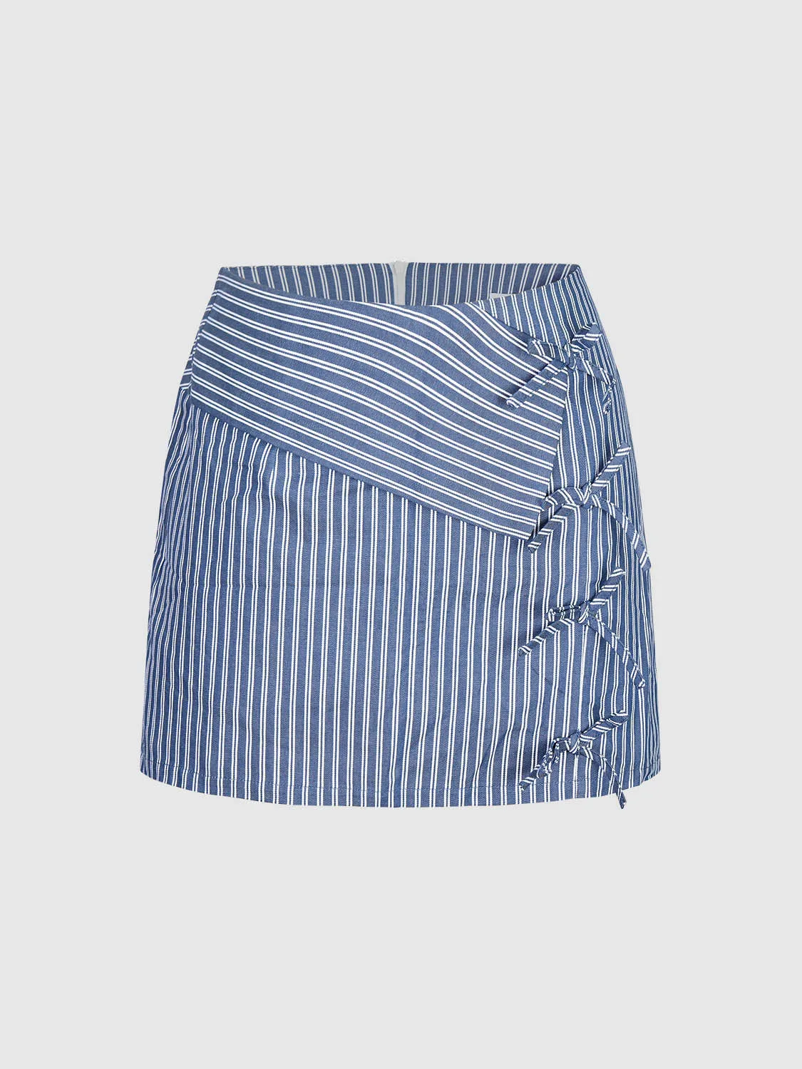 Stripe Mini Lace Up Skirts sold by Urban Revivo