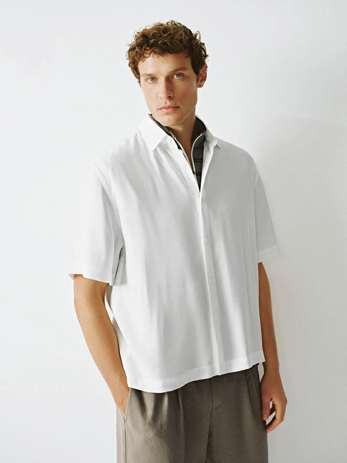 Loose Short Sleeve Shirts sold by Urban Revivo