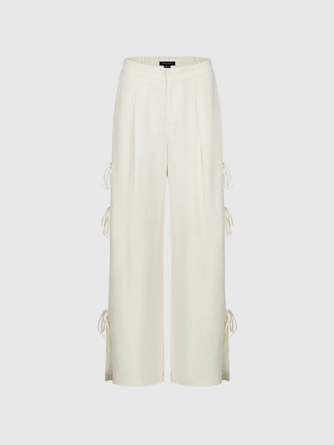 Lace Up Wide-Leg Pants sold by Urban Revivo