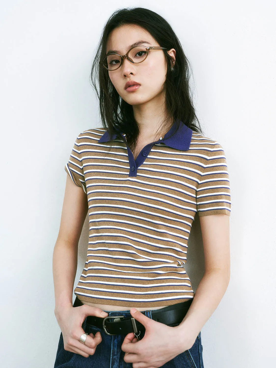 Knitted Stripe T-Shirts sold by Urban Revivo product image thumbnail 2