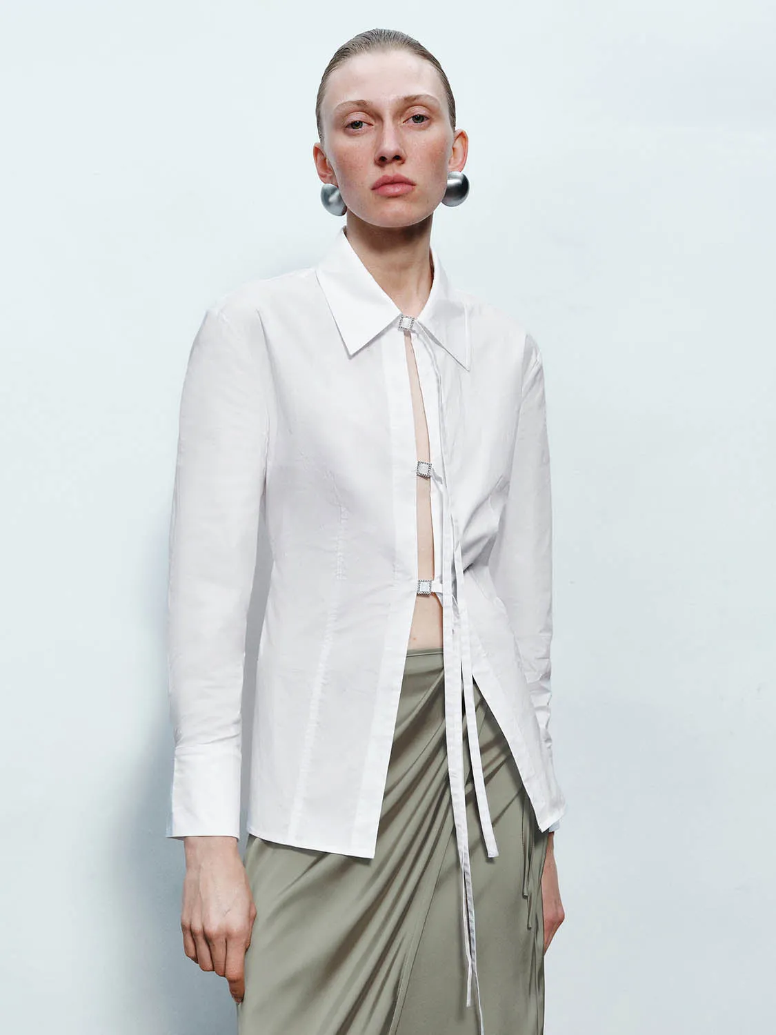 Lace Up Front Shirts sold by Urban Revivo