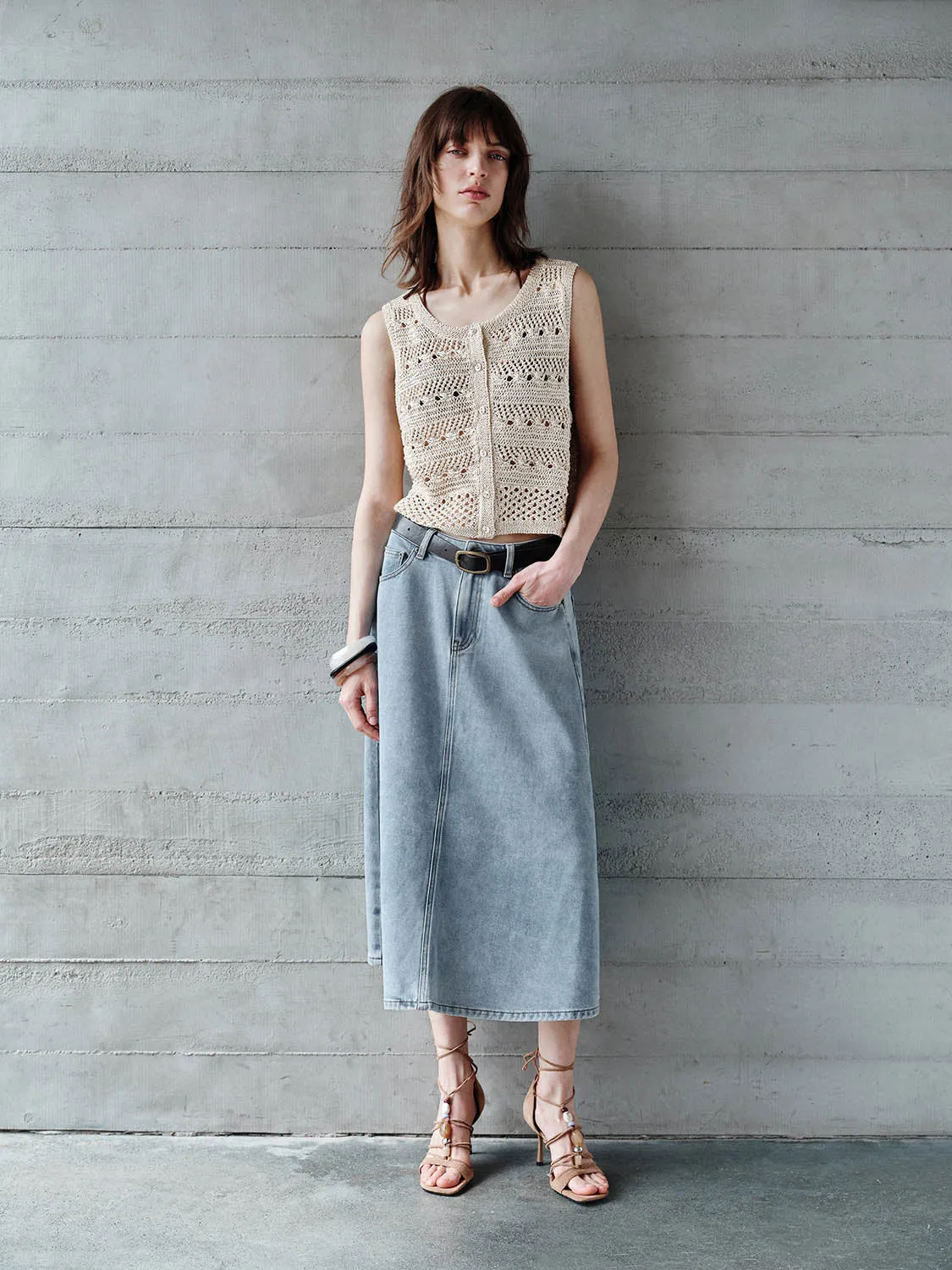 Denim Skirts sold by Urban Revivo product image thumbnail 4
