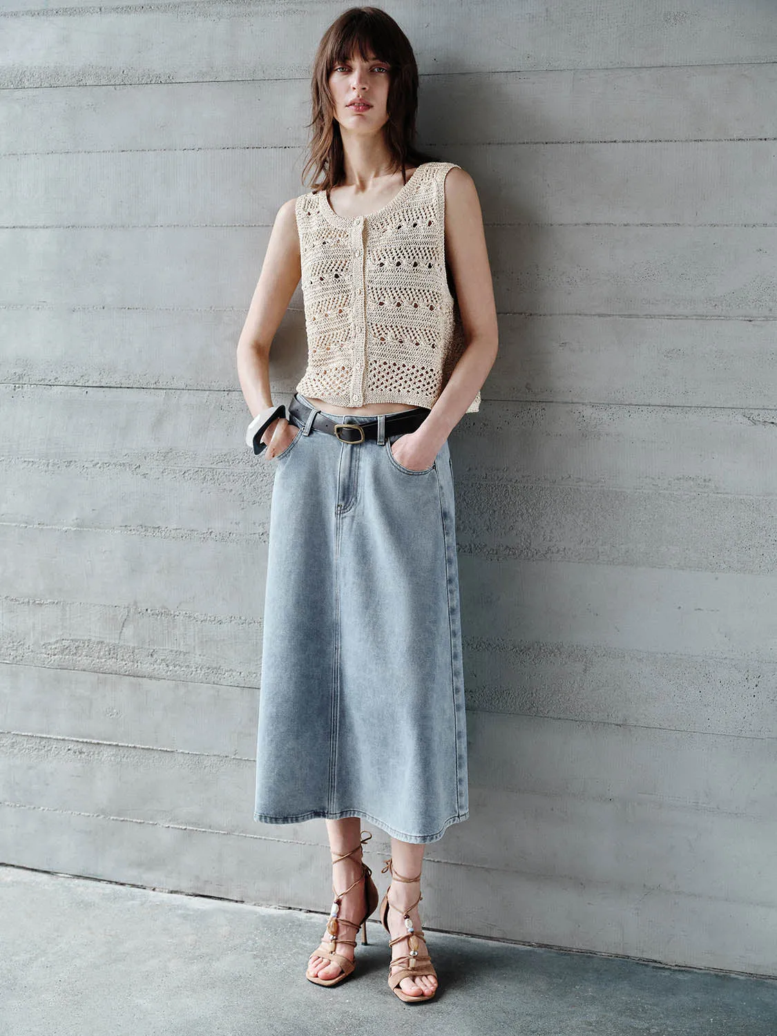 Denim Skirts sold by Urban Revivo product image thumbnail 5