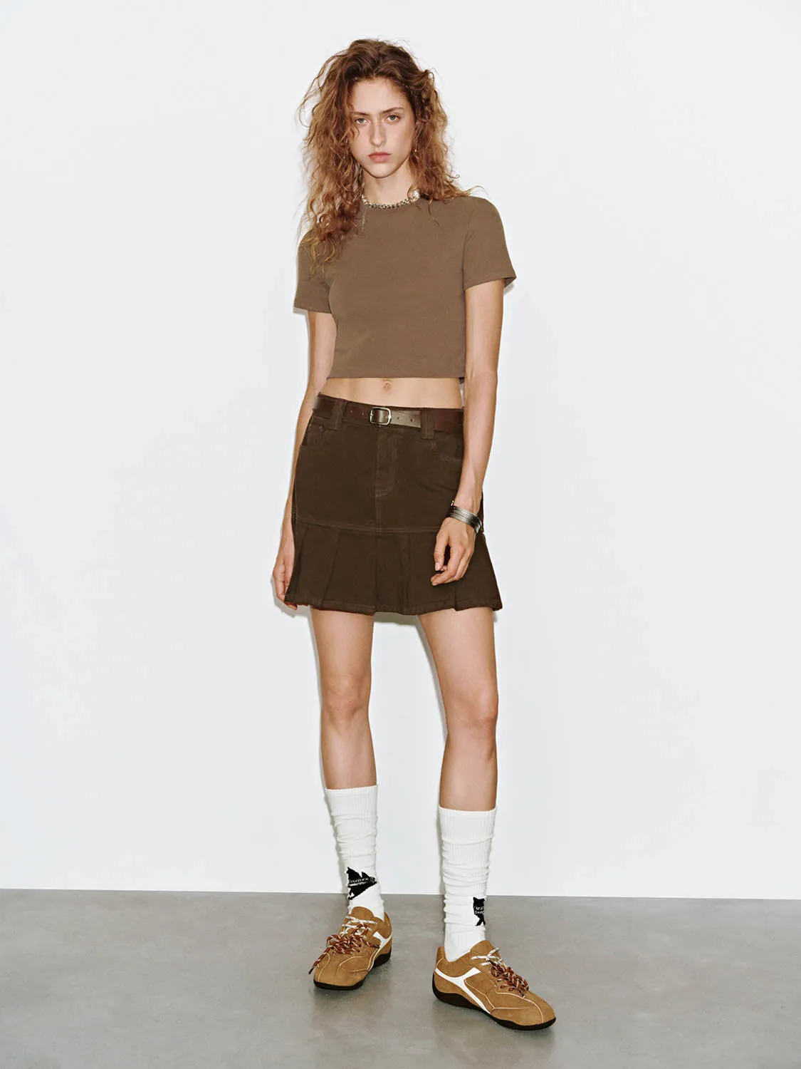 Denim Pleated Skirts sold by Urban Revivo product image thumbnail 4