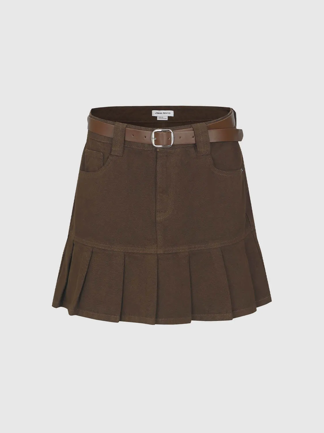 Denim Pleated Skirts sold by Urban Revivo