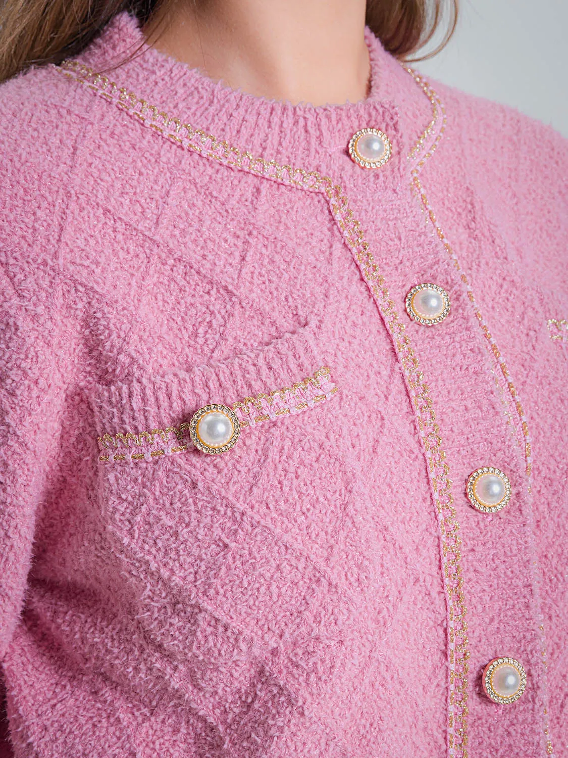 Standard Sleeve Crew Neck Knitted Cardigans sold by Urban Revivo product image thumbnail 3