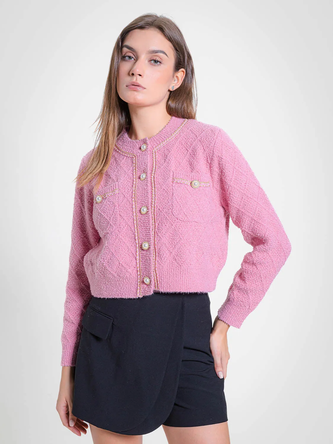 Standard Sleeve Crew Neck Knitted Cardigans sold by Urban Revivo