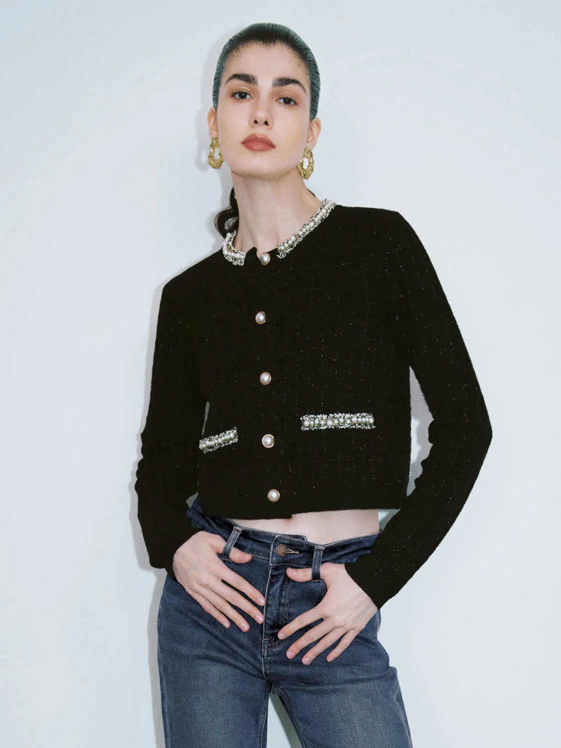 Standard Sleeve Crew Neck Knitted Cardigans sold by Urban Revivo