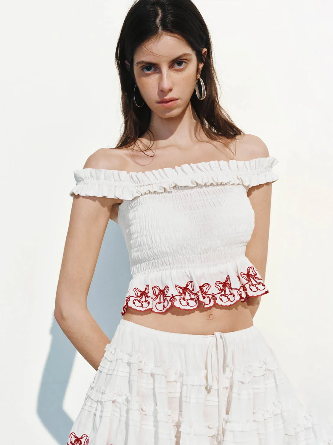 Off Shoulder Overhead Shirt sold by Urban Revivo