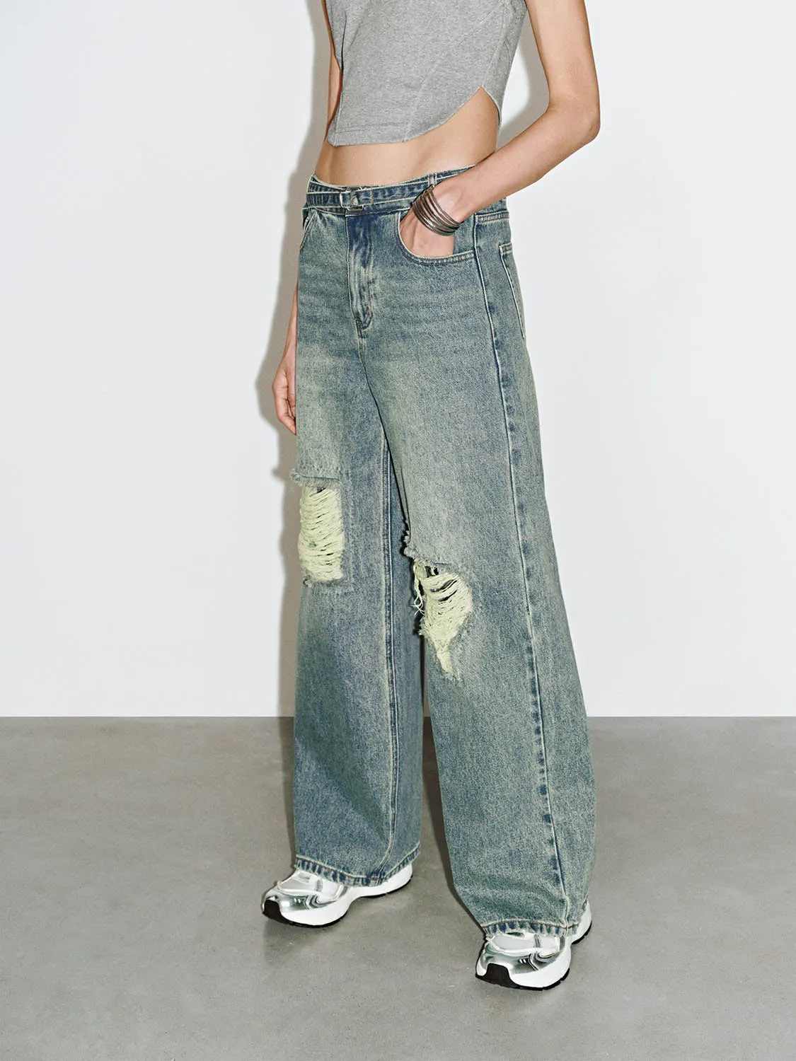 Ripped Denim Jeans sold by Urban Revivo product image thumbnail 3