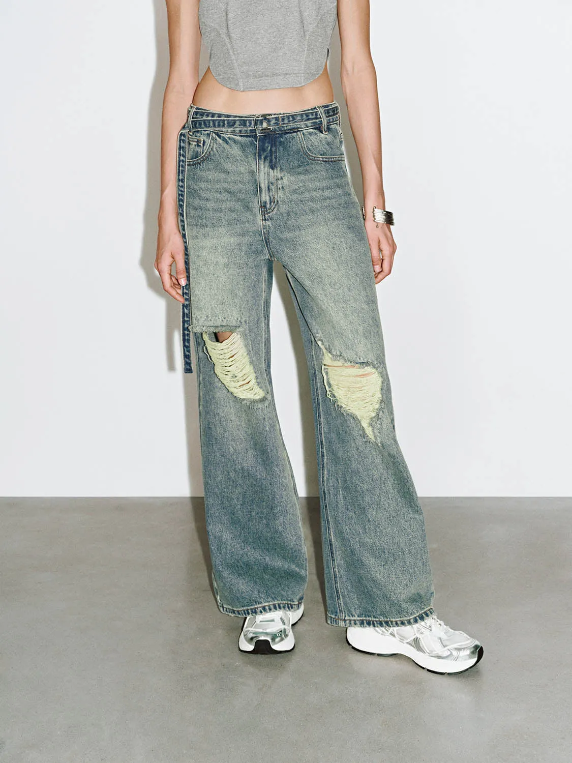Ripped Denim Jeans sold by Urban Revivo product image thumbnail 2