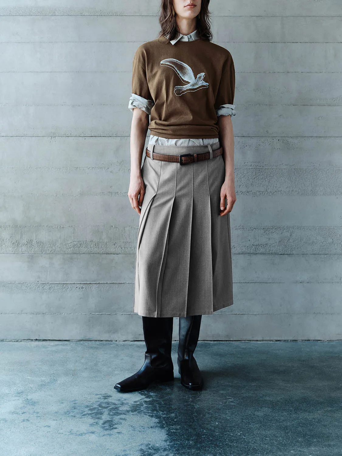 Pleated A-Line Skirts sold by Urban Revivo product image thumbnail 2