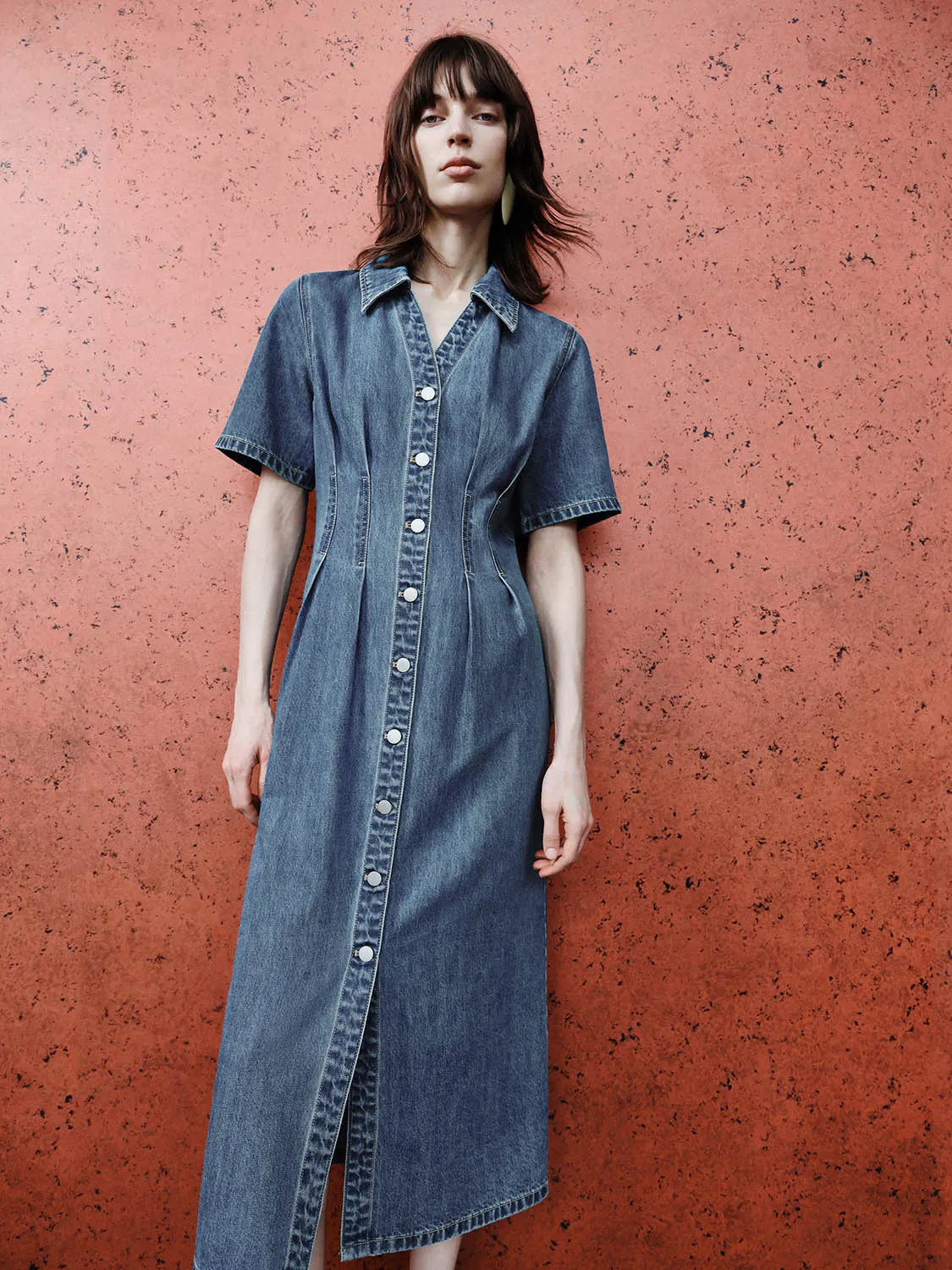 Button Up Denim Dresses sold by Urban Revivo product image thumbnail 4