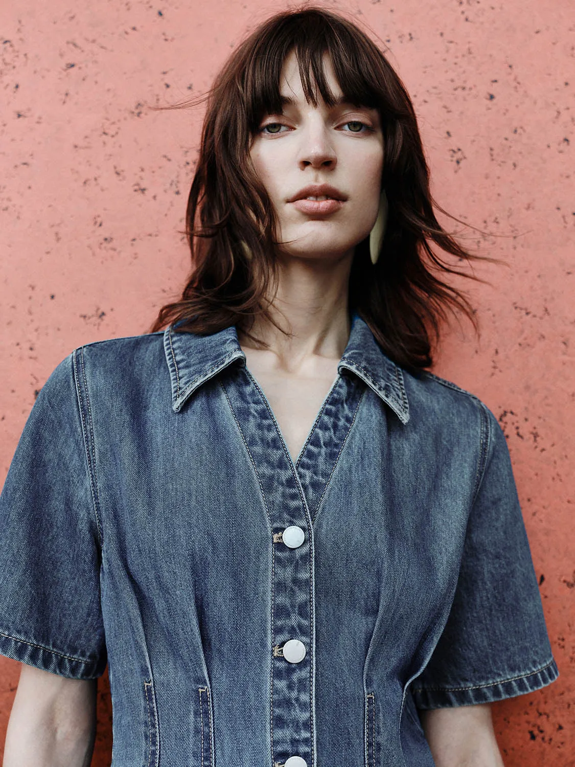 Button Up Denim Dresses sold by Urban Revivo product image thumbnail 3