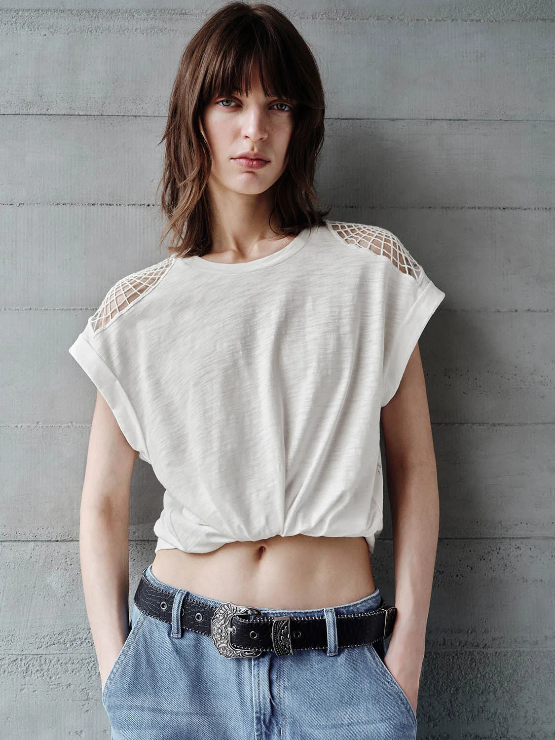 Cap Sleeve T-Shirts sold by Urban Revivo product image thumbnail 2