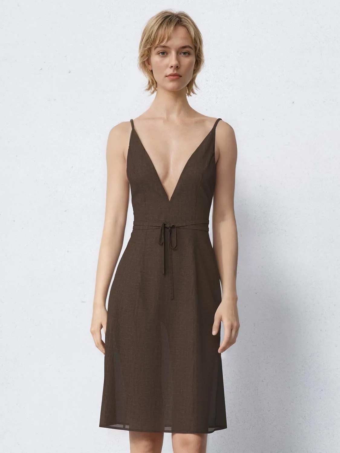 Cami V-Neck A-Line Dress sold by Urban Revivo