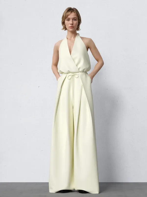 Halter Neck Wide-Leg Jumpsuits sold by Urban Revivo