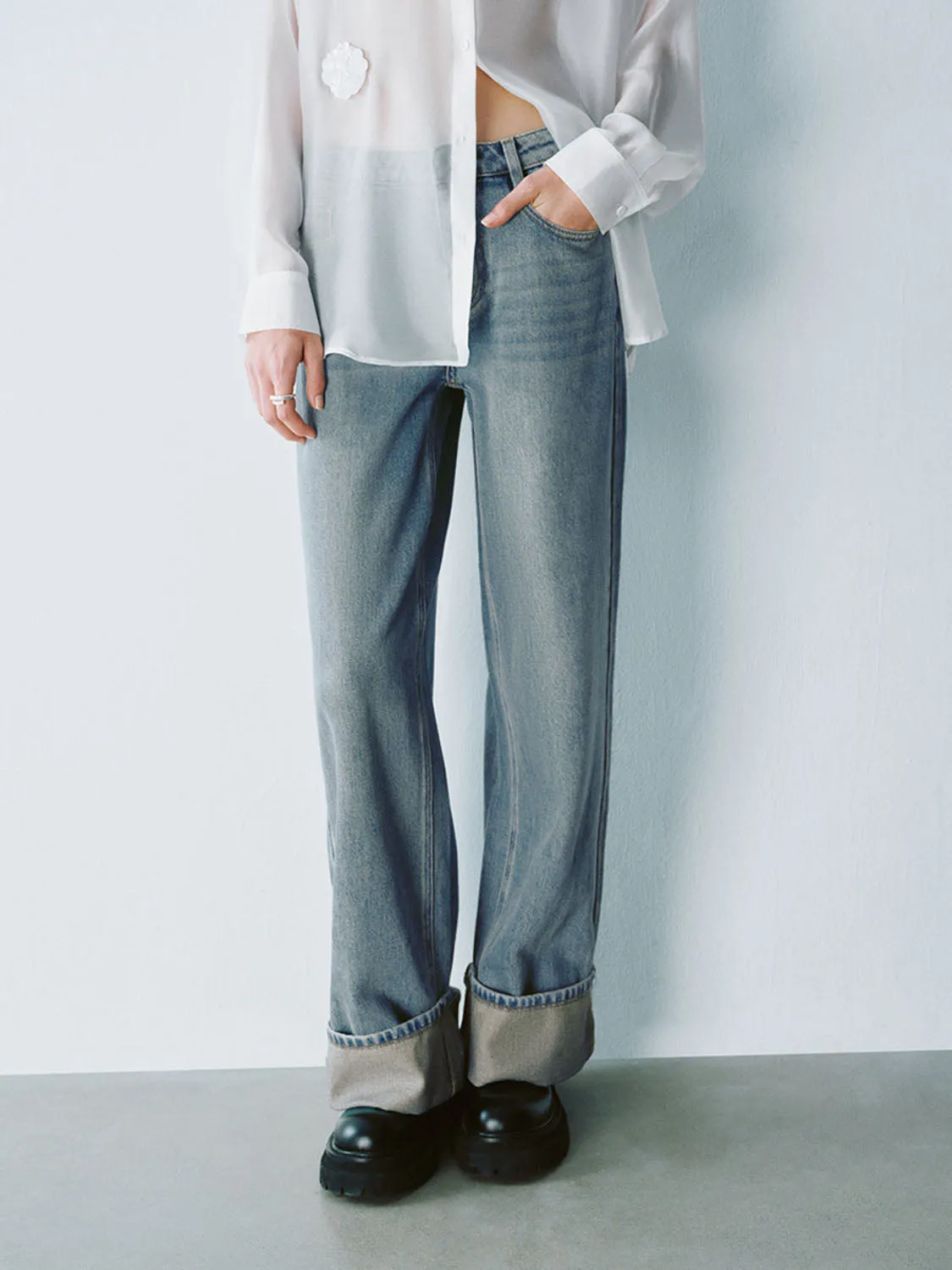 Turnover Denim Jeans sold by Urban Revivo product image thumbnail 2