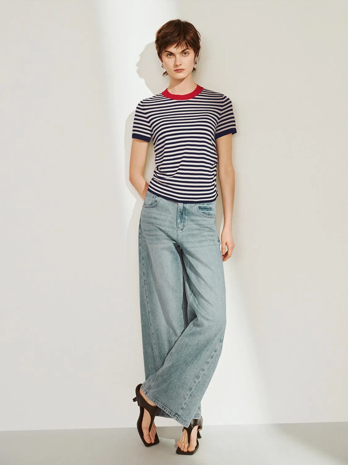 Striped Knitted T-Shirts sold by Urban Revivo product image thumbnail 4