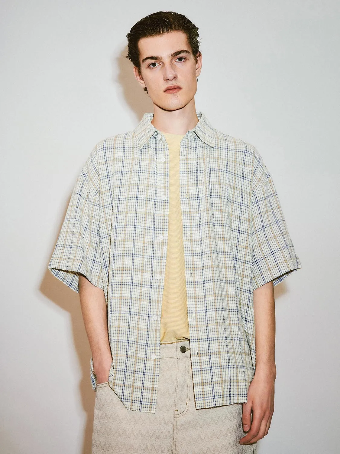 Plaid Short Sleeve Shirts sold by Urban Revivo