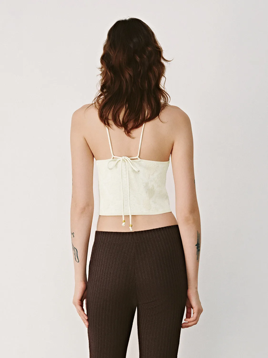 Halter Neck Crochet Knitted Tops sold by Urban Revivo product image thumbnail 2