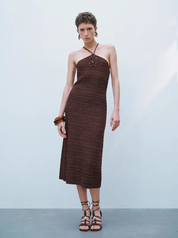 Metal Accent Knitted Dresses sold by Urban Revivo