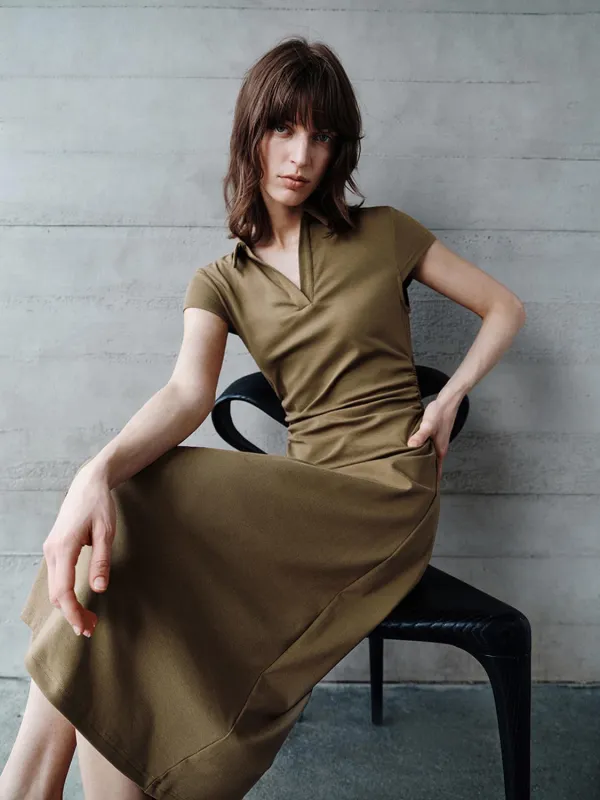 Lapel A-Line Dresses sold by Urban Revivo