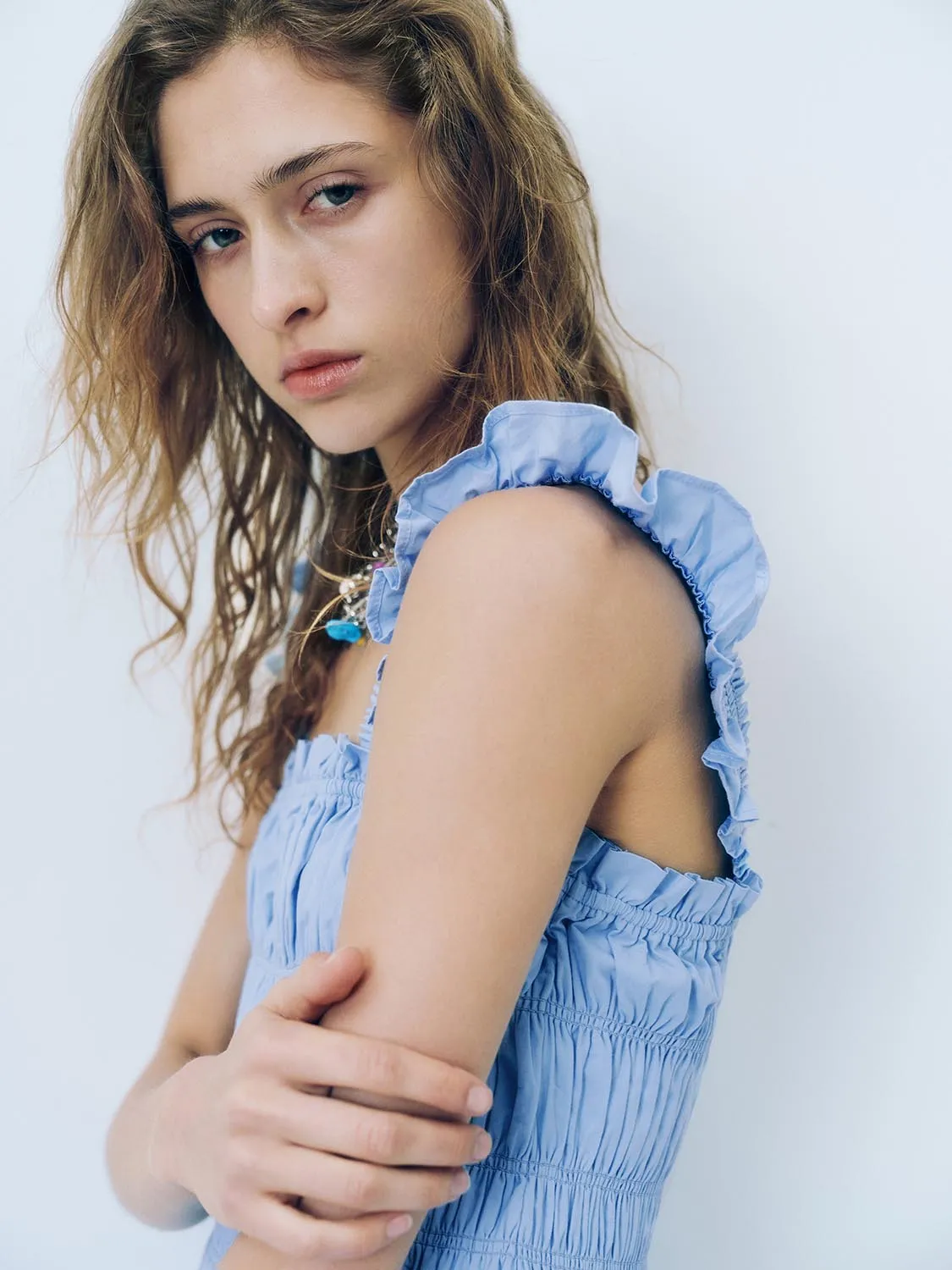 Shirred Wide Strap A-Line Dresses sold by Urban Revivo product image thumbnail 5