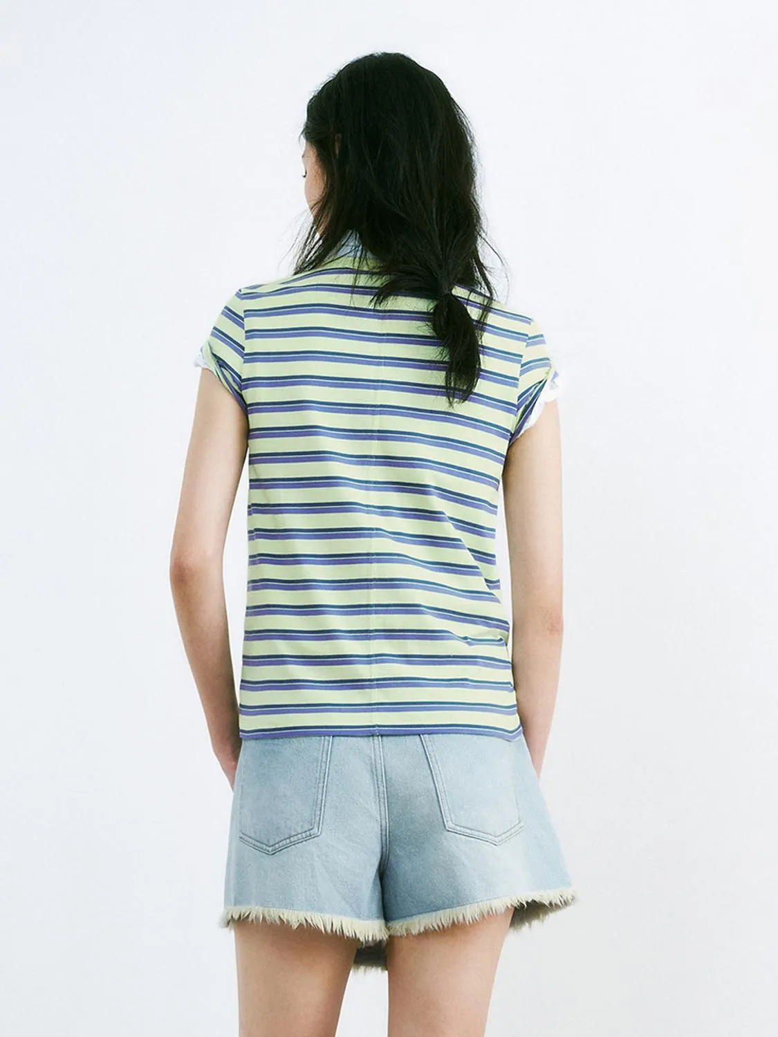 Striped Short Sleeve T-Shirts sold by Urban Revivo product image thumbnail 2